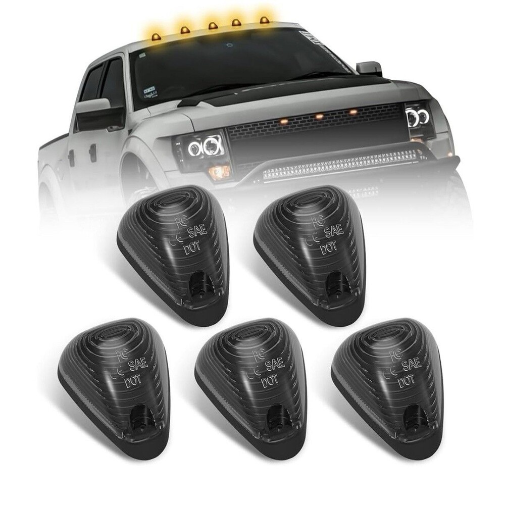 Amber LED Smoked Cab Clearance Lights,Rooftop Marker Running Light